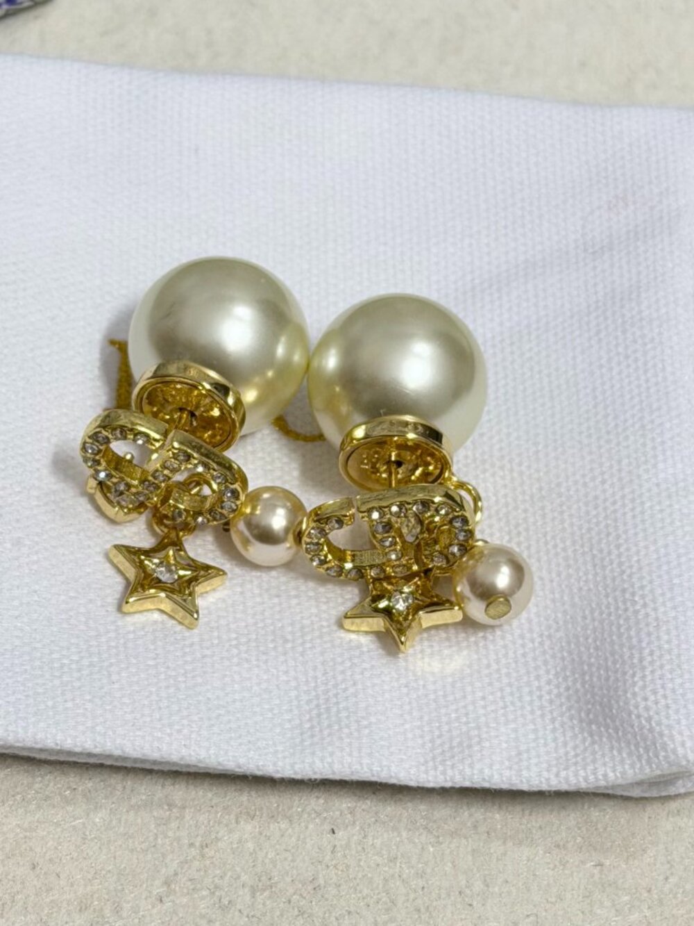 Dior Tribales Star and Pearl Earrings